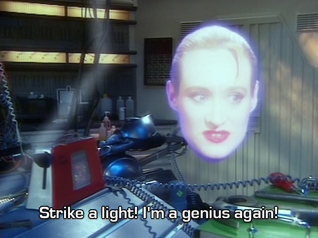 Screenshot from the Red Dwarf episode White Hole