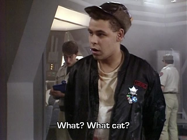 Screenshot from the Red Dwarf episode The End