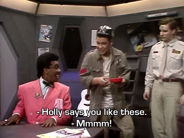 Screenshot from the Red Dwarf episode The End
