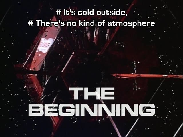 Screenshot from the Red Dwarf episode The End