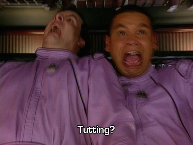 Screenshot from the Red Dwarf episode Pete: Part I