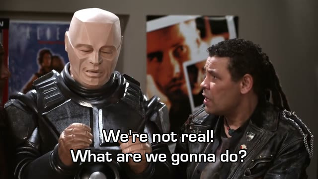 Screenshot from the Red Dwarf episode Part II