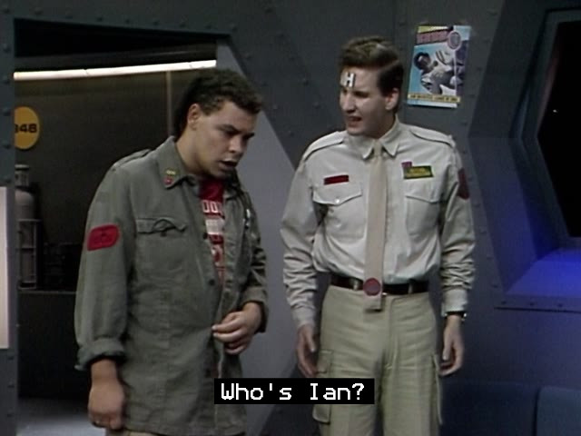 Screenshot from the Red Dwarf episode Future Echoes