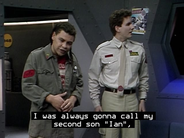 Screenshot from the Red Dwarf episode Future Echoes
