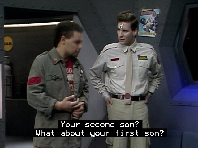 Screenshot from the Red Dwarf episode Future Echoes