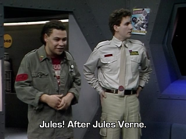 Screenshot from the Red Dwarf episode Future Echoes