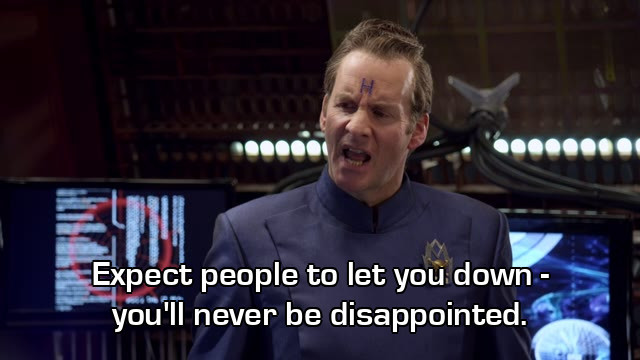 Screenshot from the Red Dwarf episode Entangled