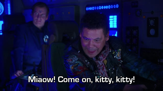 Screenshot from the Red Dwarf episode Officer Rimmer