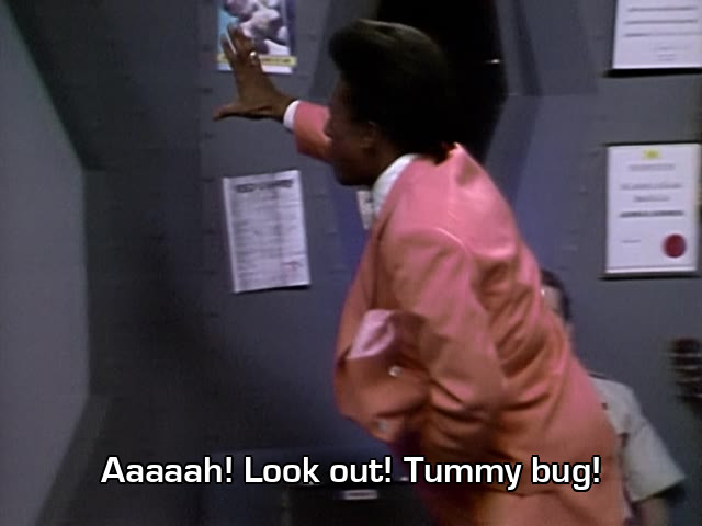 Screenshot from the Red Dwarf episode Balance of Power