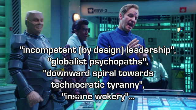 Screenshot from the Red Dwarf episode Cured