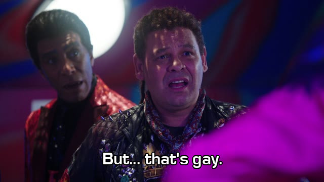 Screenshot from the Red Dwarf episode Timewave