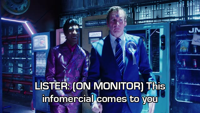 Screenshot from the Red Dwarf episode Mechocracy