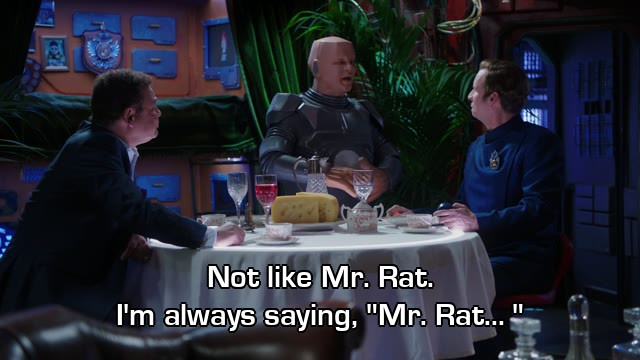 Screenshot from the Red Dwarf episode Skipper