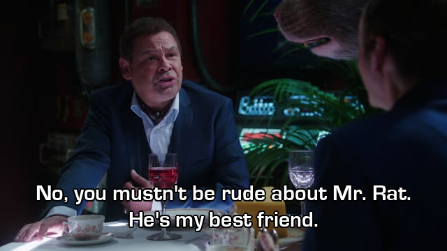 Screenshot from the Red Dwarf episode Skipper