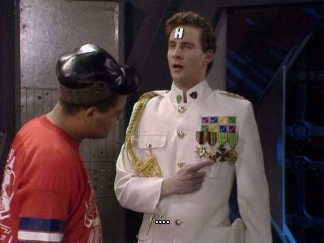 Screenshot from the Red Dwarf episode Me2