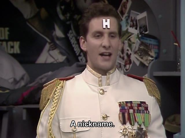 Screenshot from the Red Dwarf episode Kryten