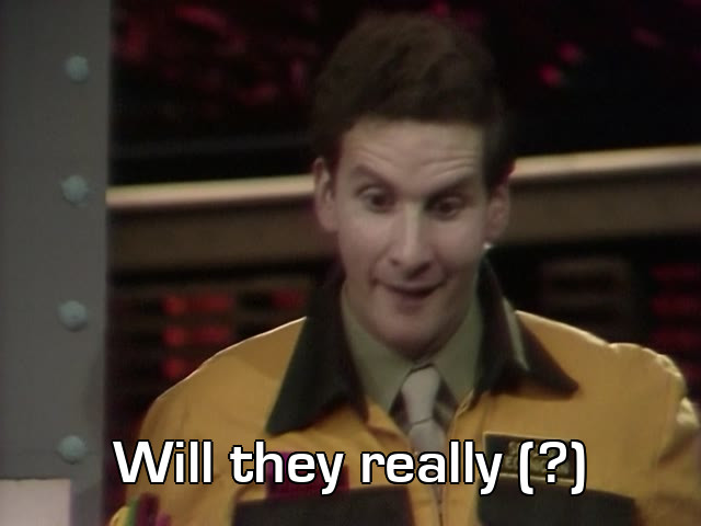 Screenshot from the Red Dwarf episode Stasis Leak