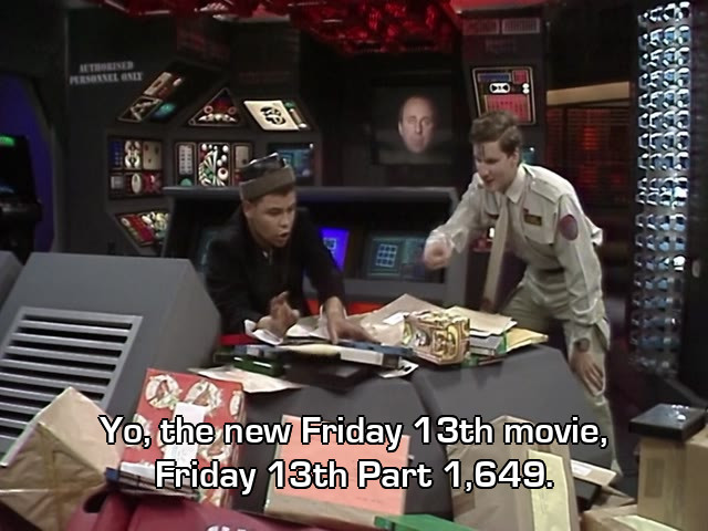 Screenshot from the Red Dwarf episode Better Than Life