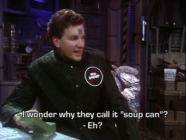 Screenshot from the Red Dwarf episode Marooned