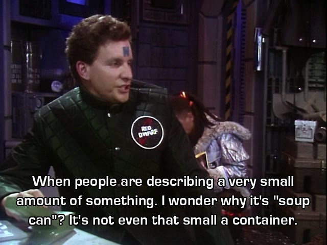 Screenshot from the Red Dwarf episode Marooned