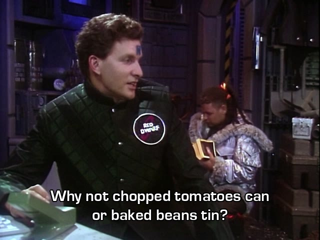 Screenshot from the Red Dwarf episode Marooned