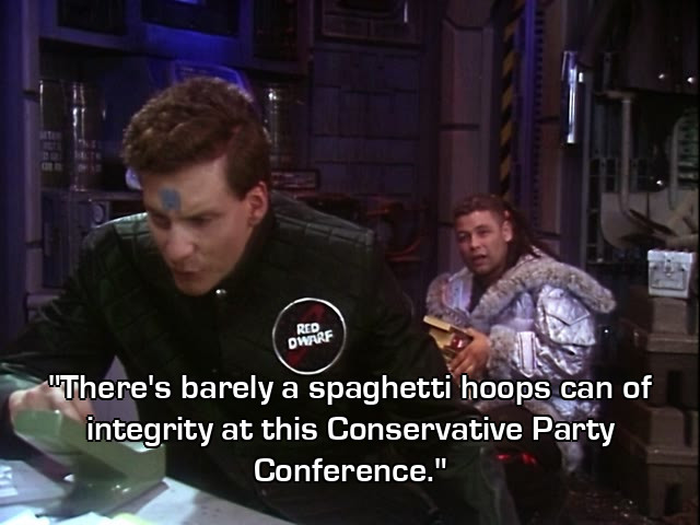 Screenshot from the Red Dwarf episode Marooned