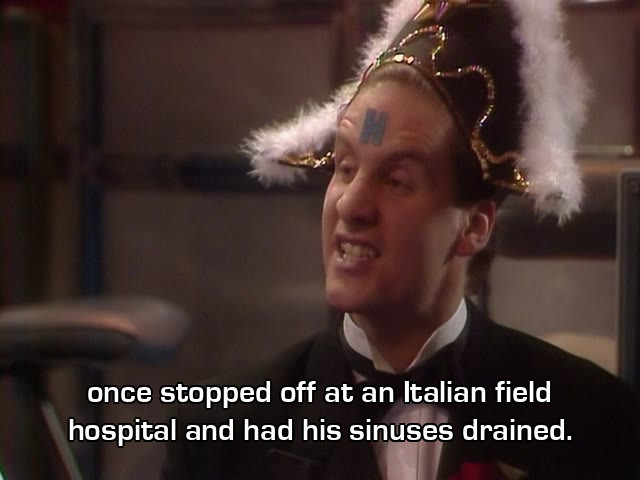 Screenshot from the Red Dwarf episode The Last Day