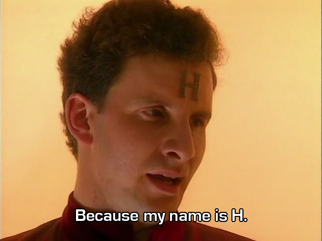 Screenshot from the Red Dwarf episode Holoship