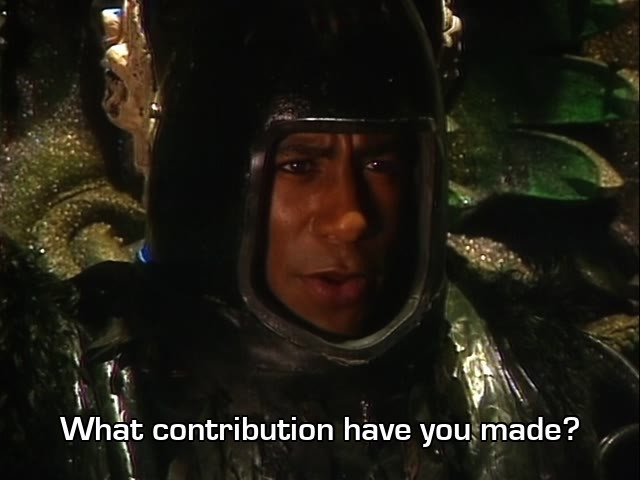 Screenshot from the Red Dwarf episode The Inquisitor