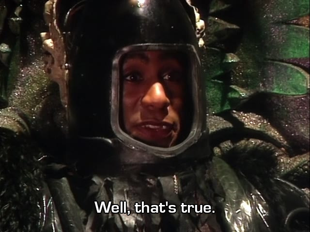 Screenshot from the Red Dwarf episode The Inquisitor