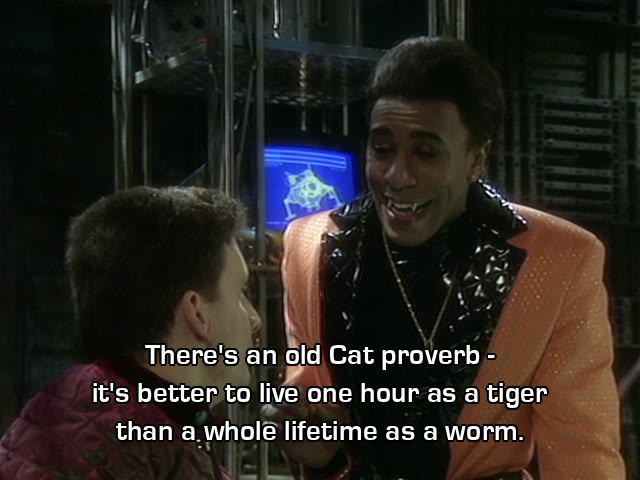 Screenshot from the Red Dwarf episode Psirens