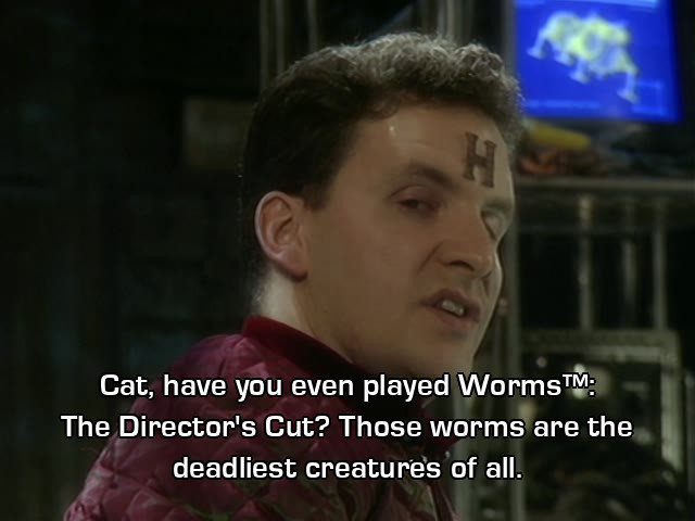 Screenshot from the Red Dwarf episode Psirens
