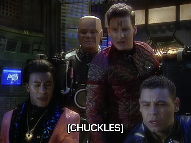 Screenshot from the Red Dwarf episode Psirens