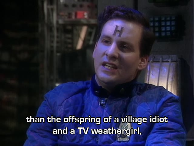 Screenshot from the Red Dwarf episode Out of Time