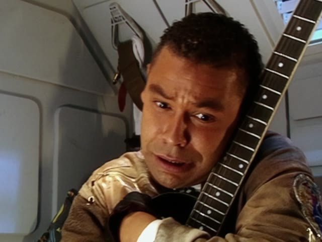 Screenshot from the Red Dwarf episode Tikka to Ride