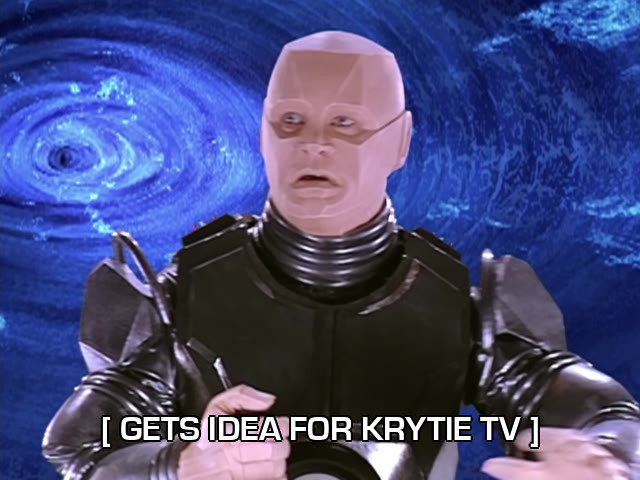 Screenshot from the Red Dwarf episode Ouroboros